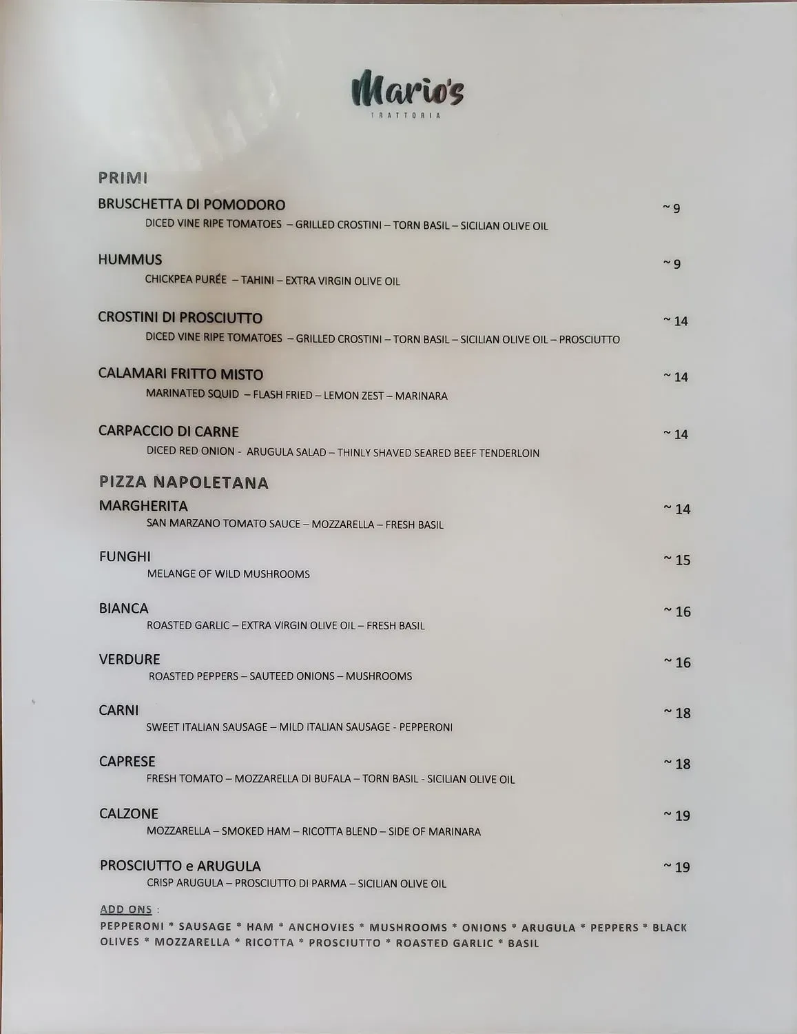 Menu 5