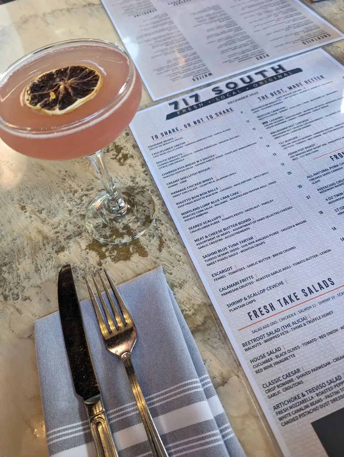 717 South Menu - Updated November 2025