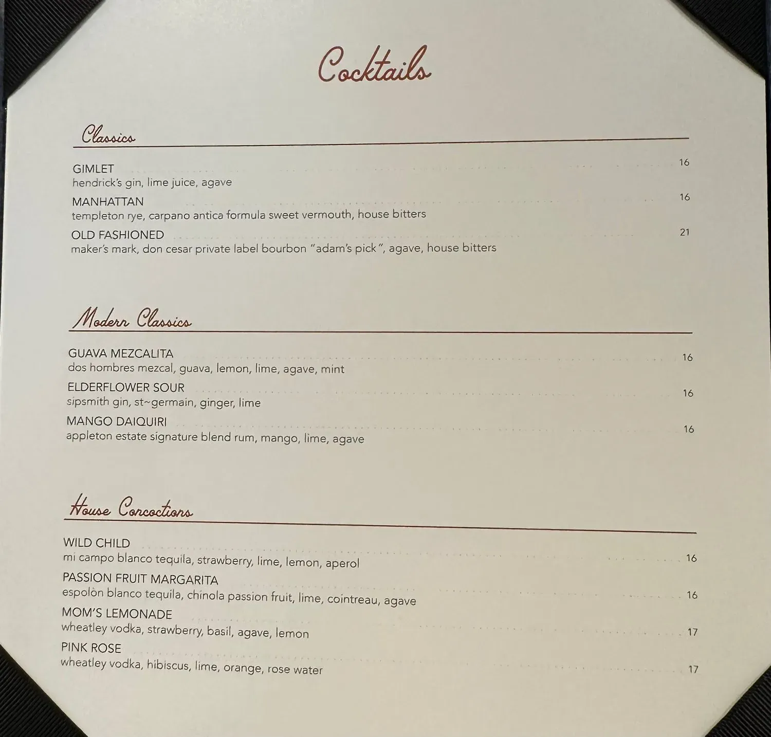 Menu 1