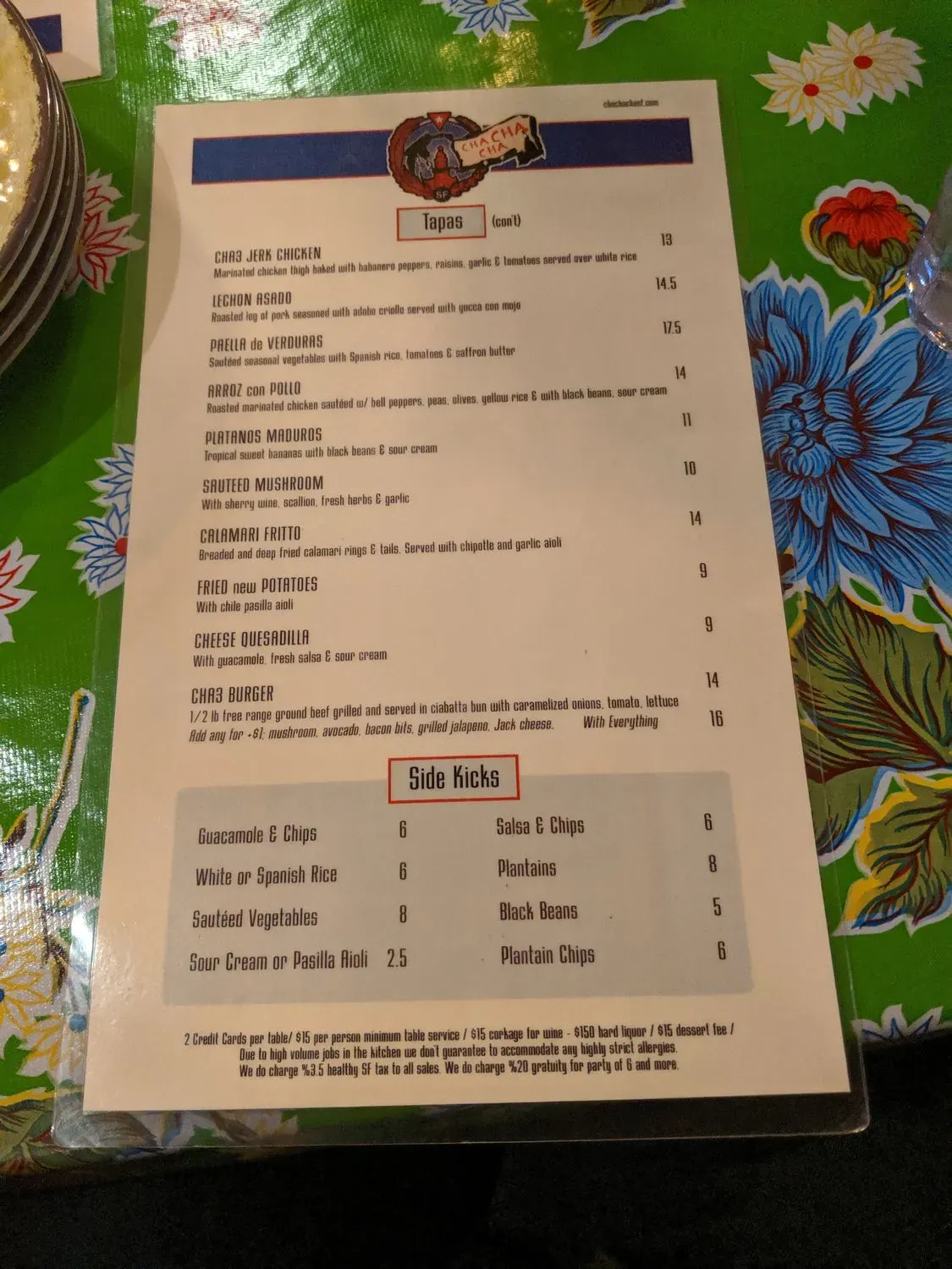 Menu 1