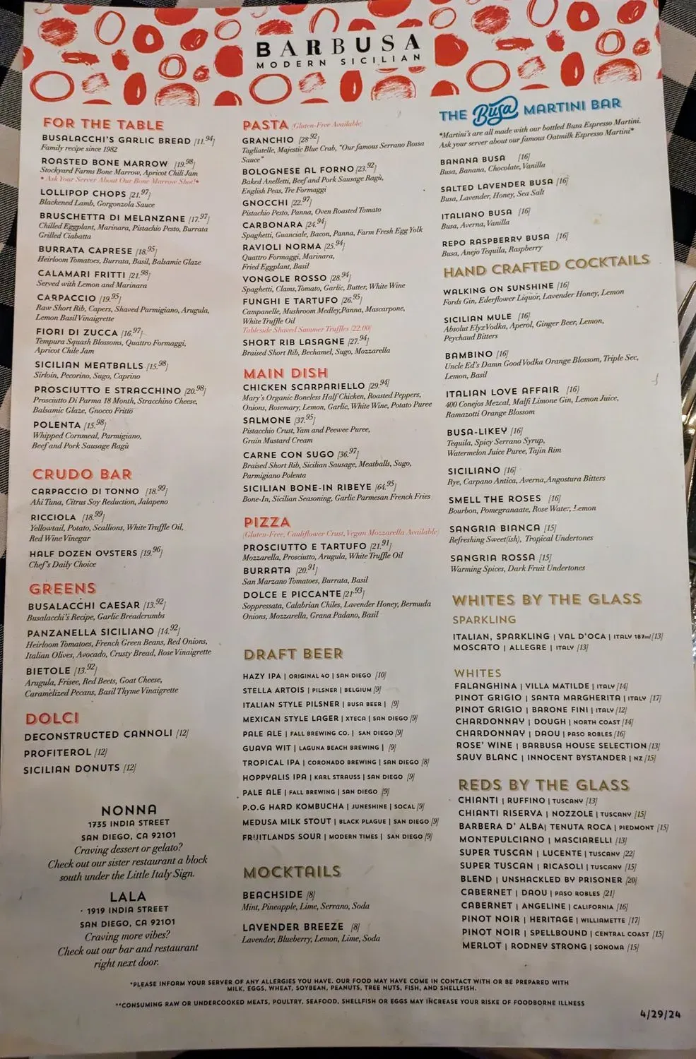 Menu 1