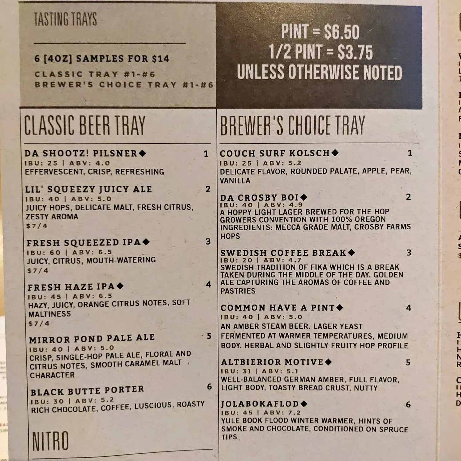 Menu 1