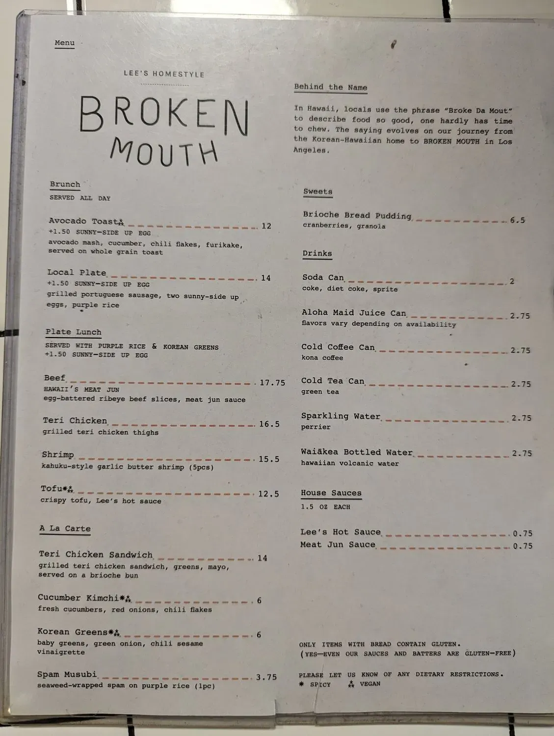 Menu 1