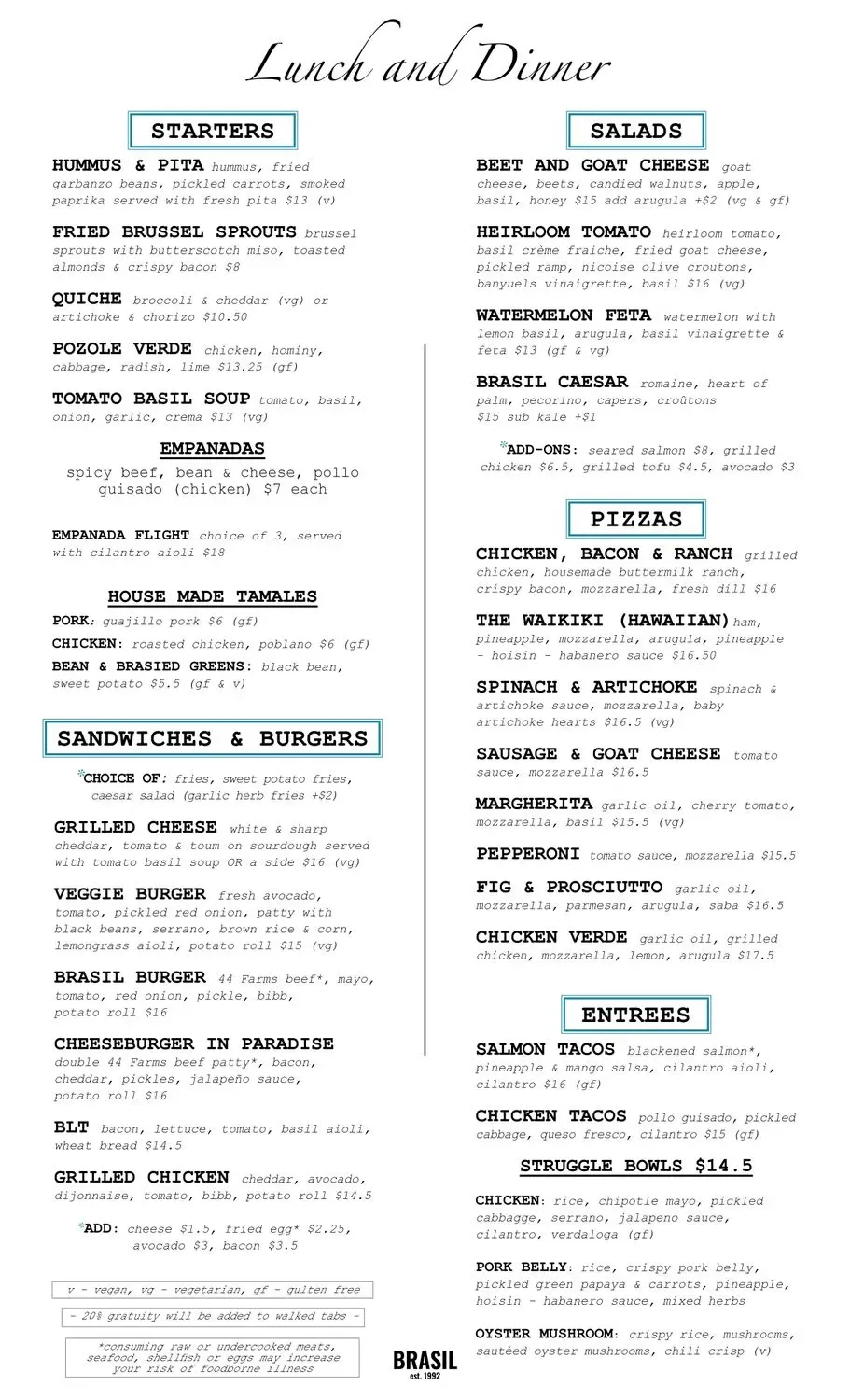 Menu 1