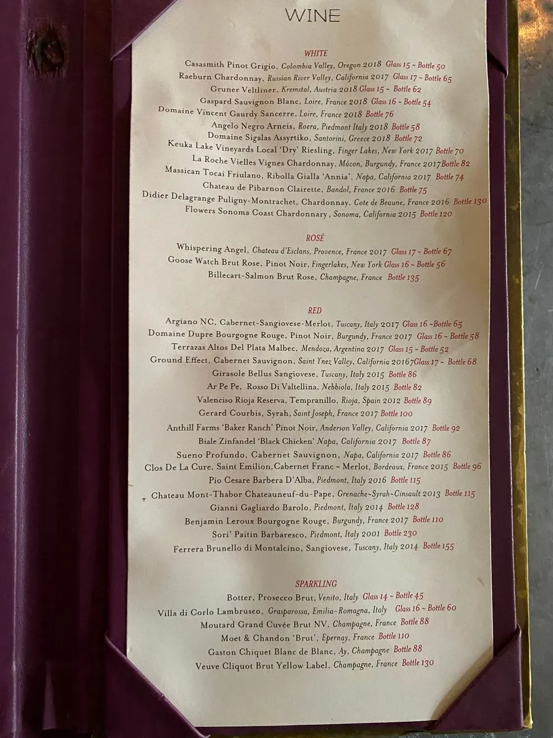 Menu 5