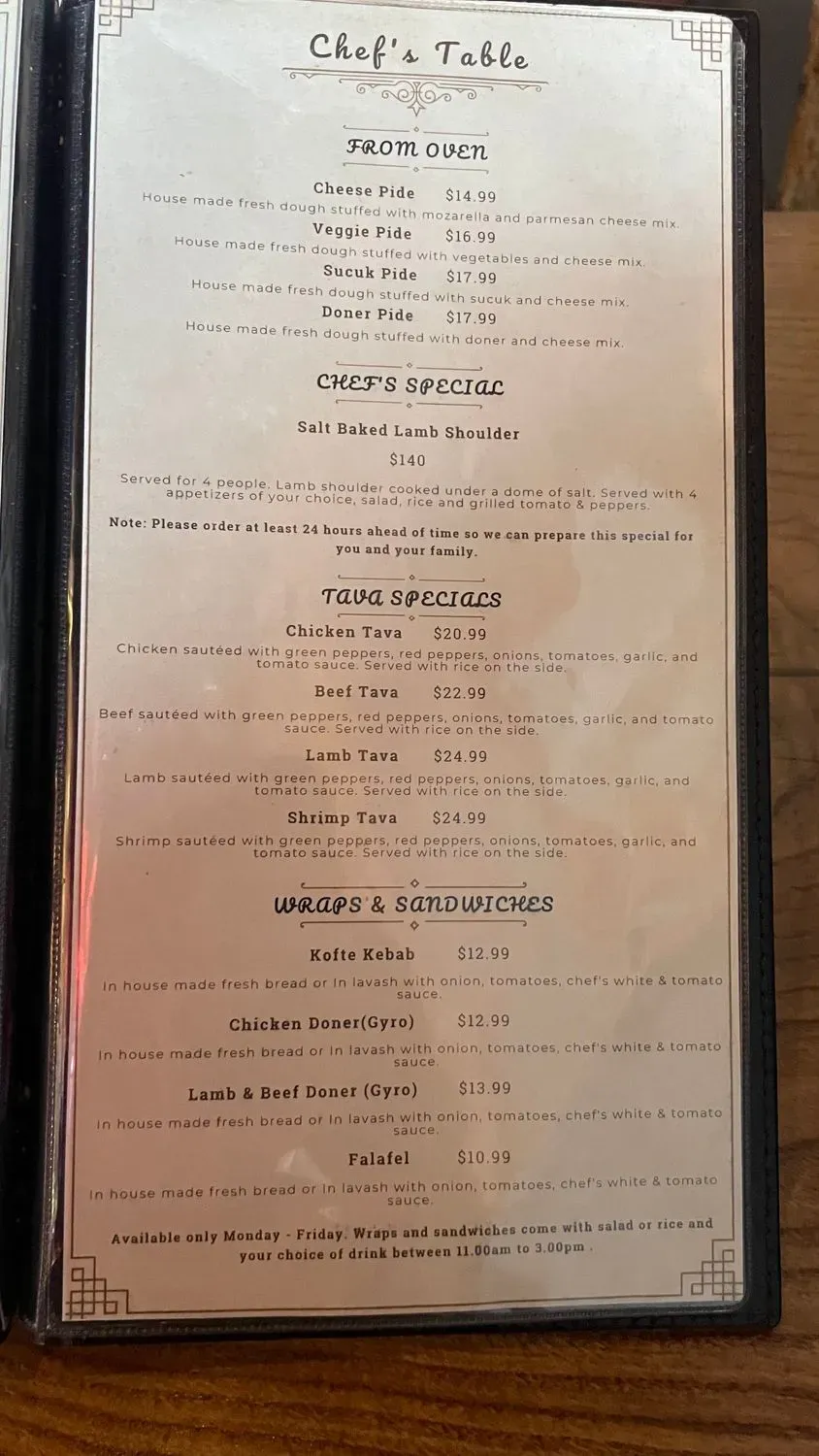 Menu 5