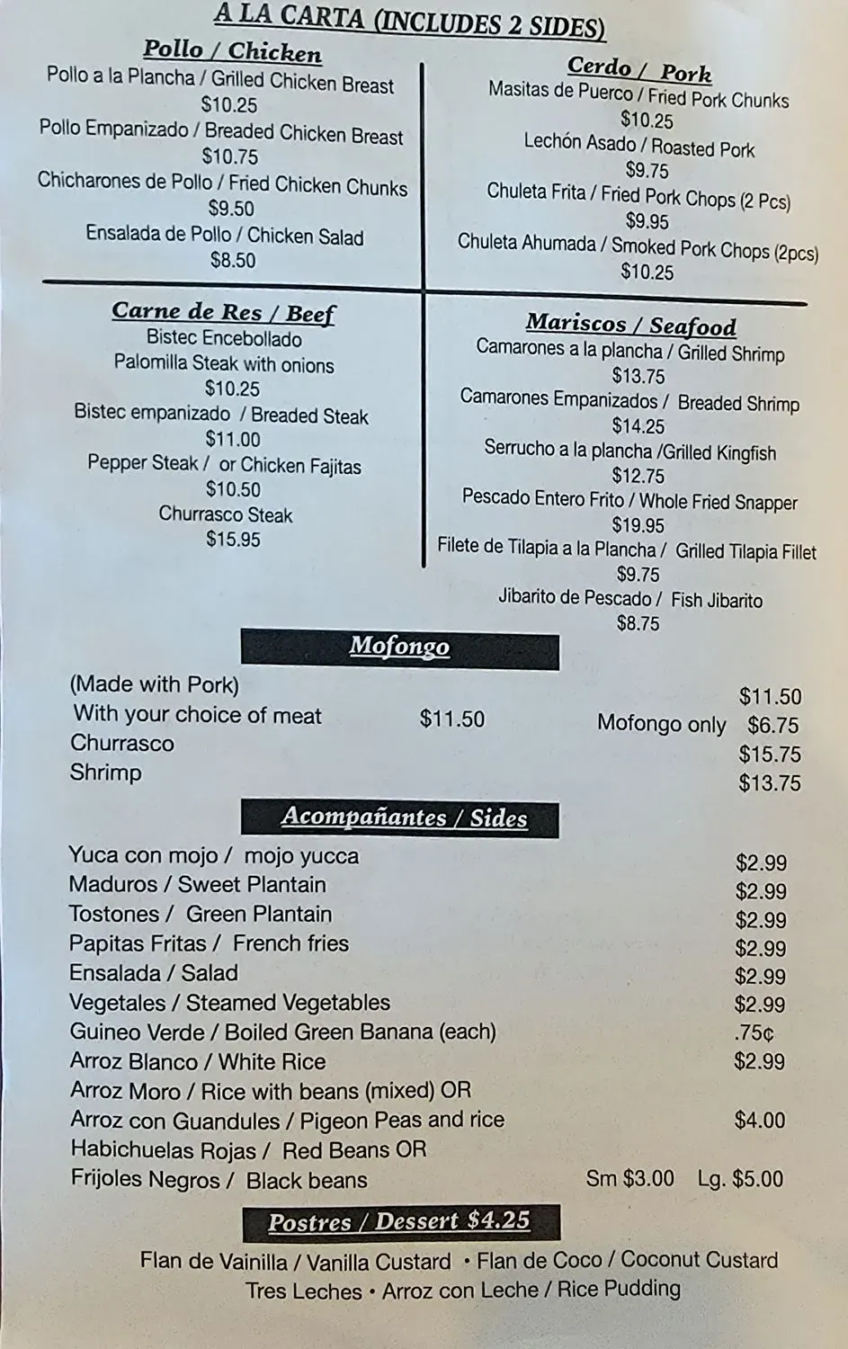 Menu 1