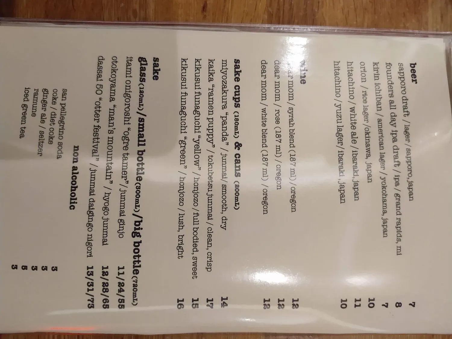 Menu 1