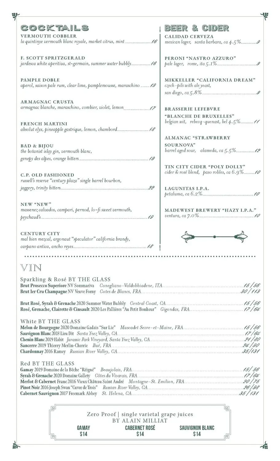 Menu 1