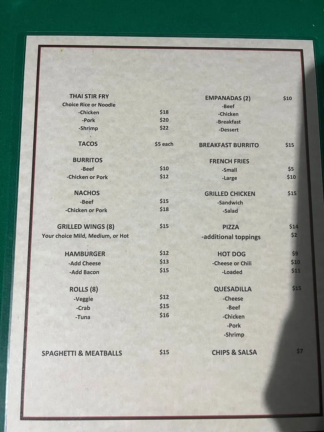 Menu 1