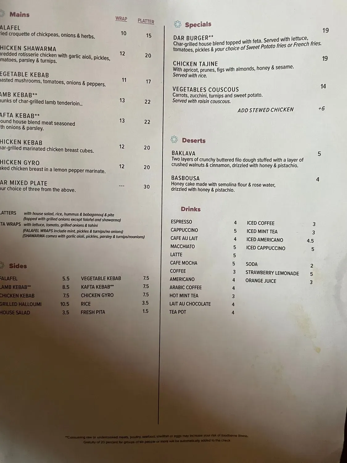 Menu 6