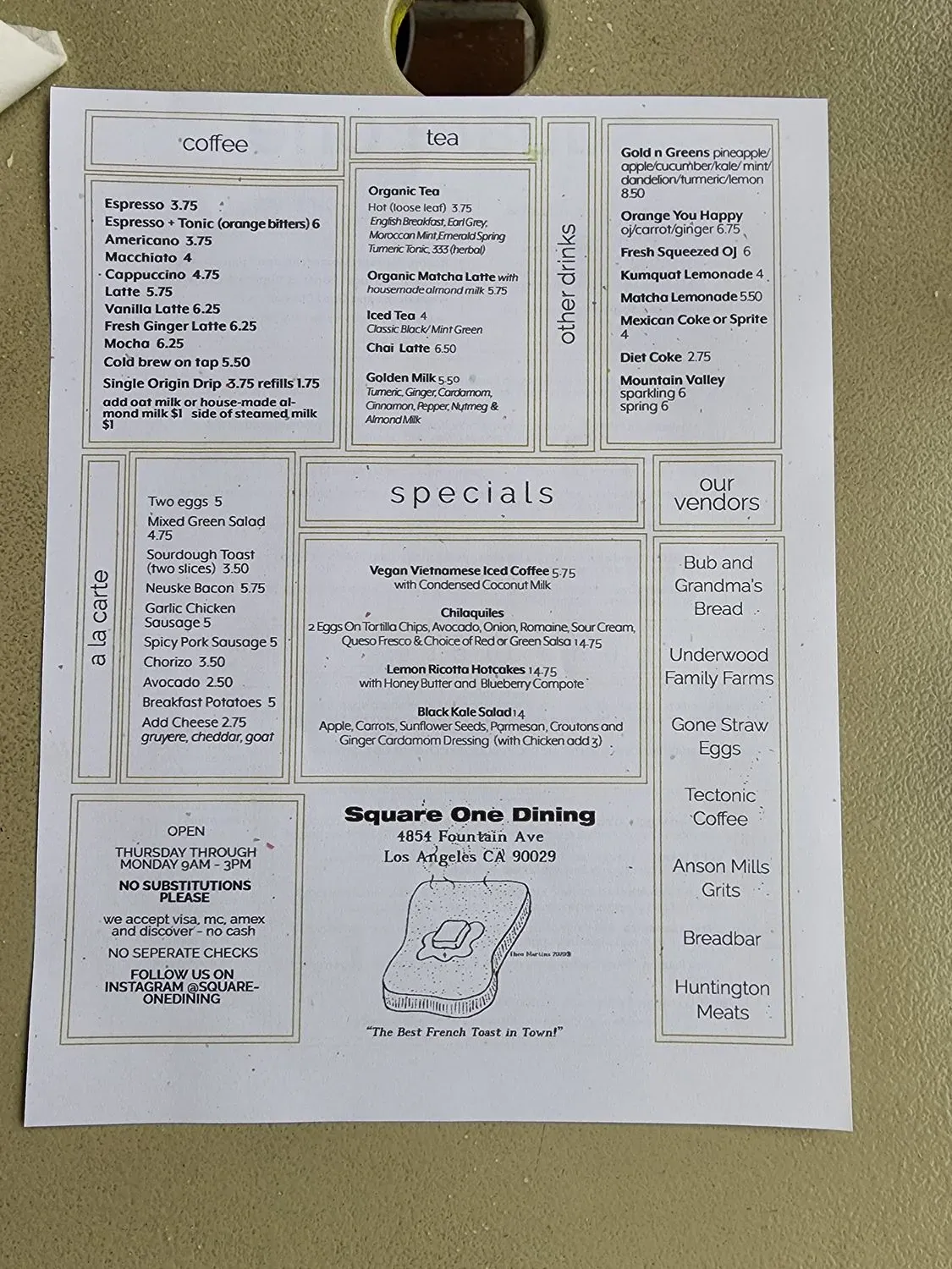 Menu 1