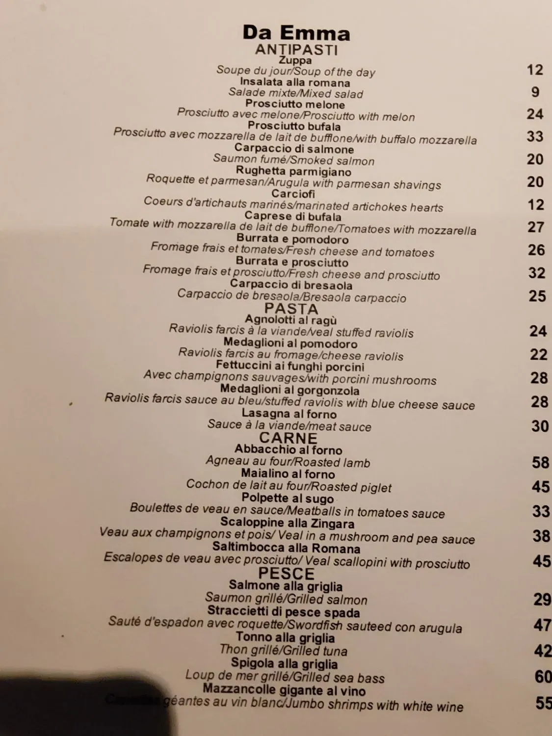 Menu 4