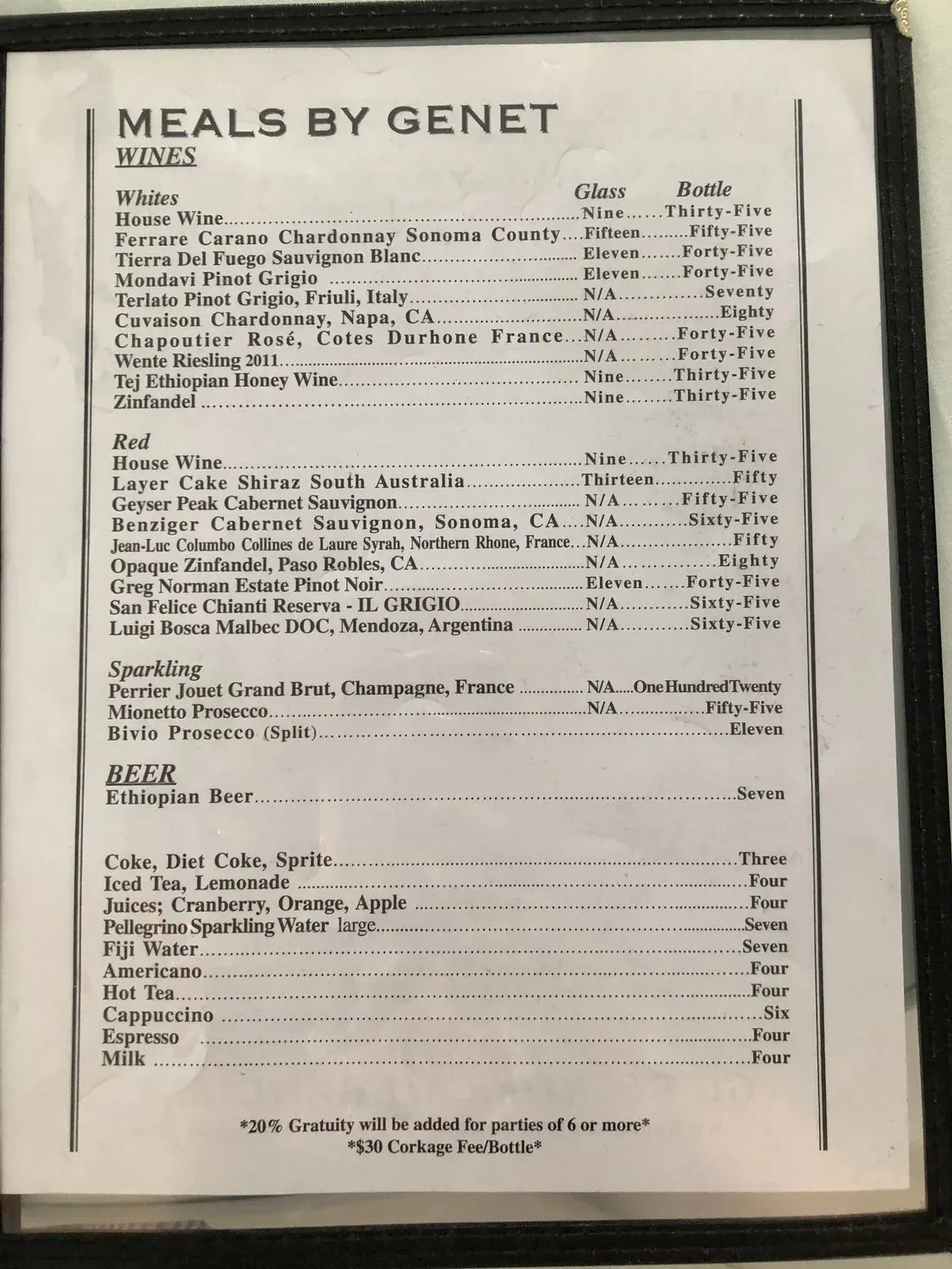 Menu 1