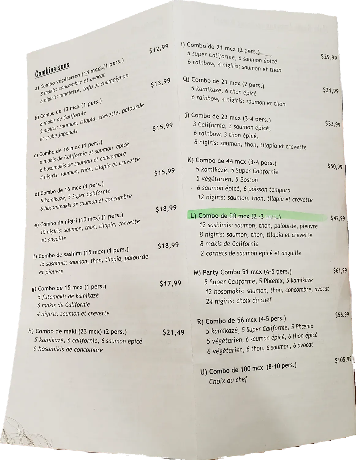 Menu 2