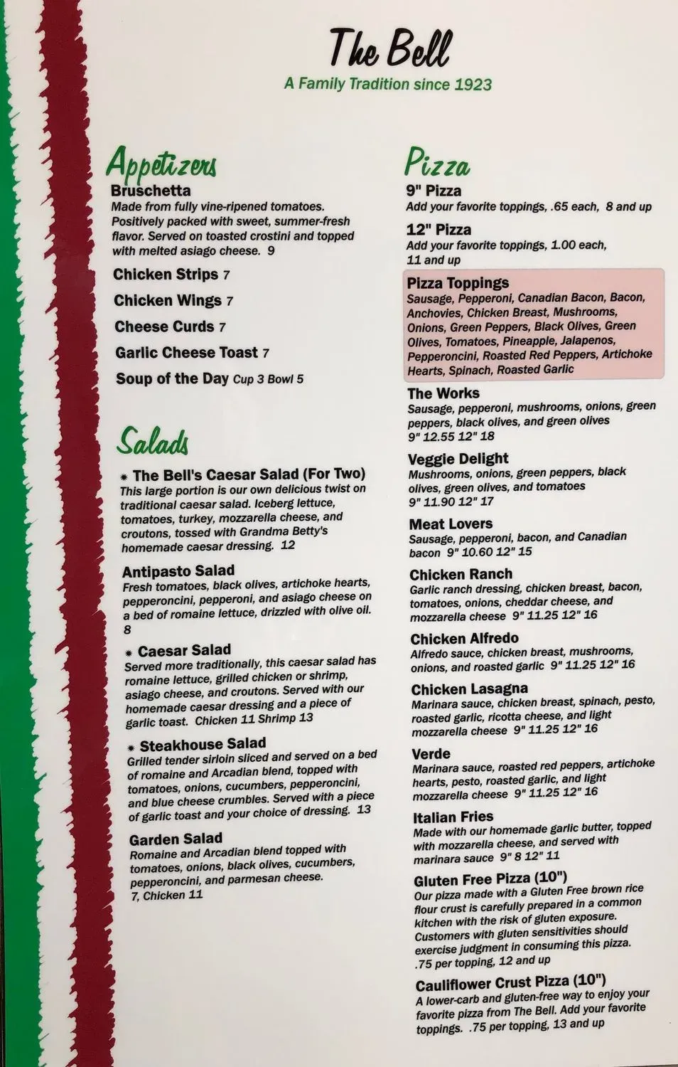 Menu 1