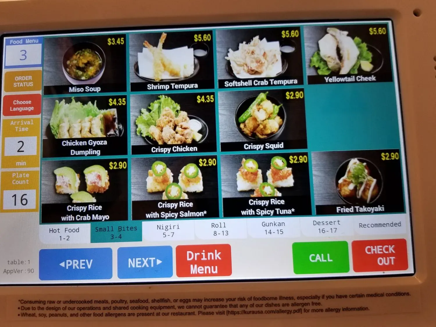 Menu 4