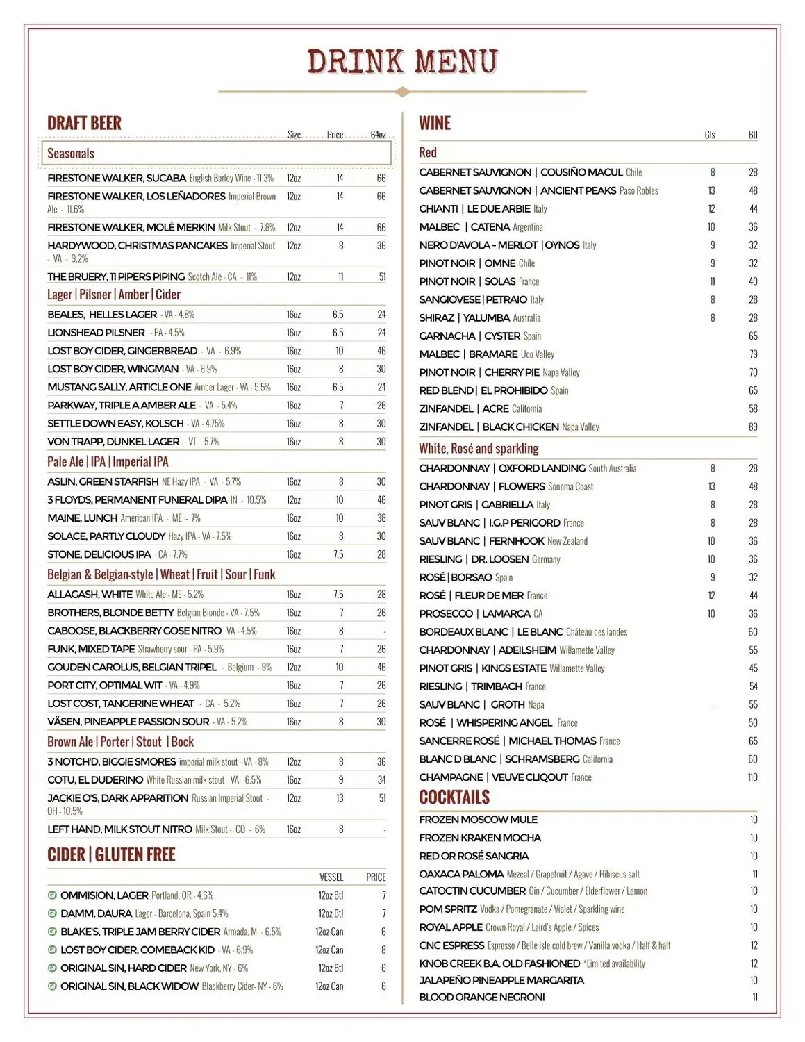 Menu 2