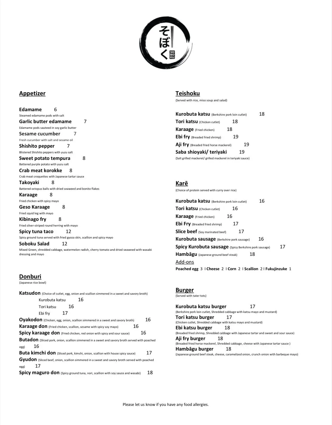 Menu 5