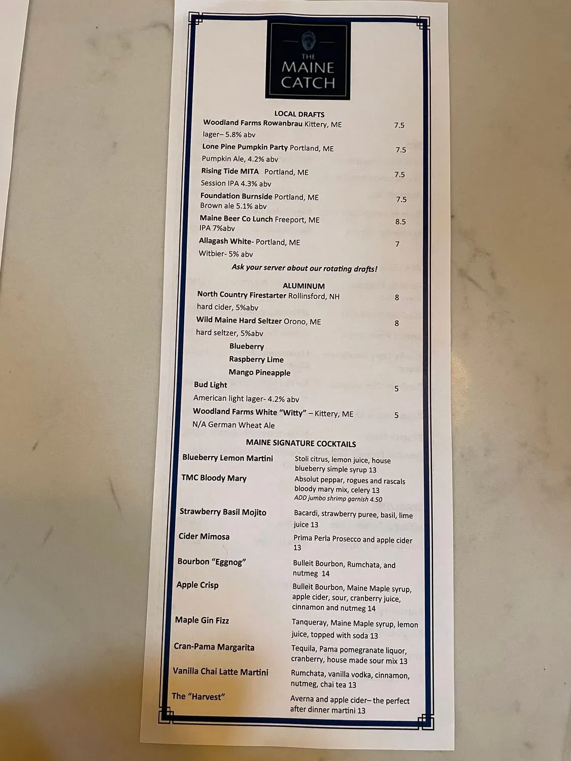 Menu 1