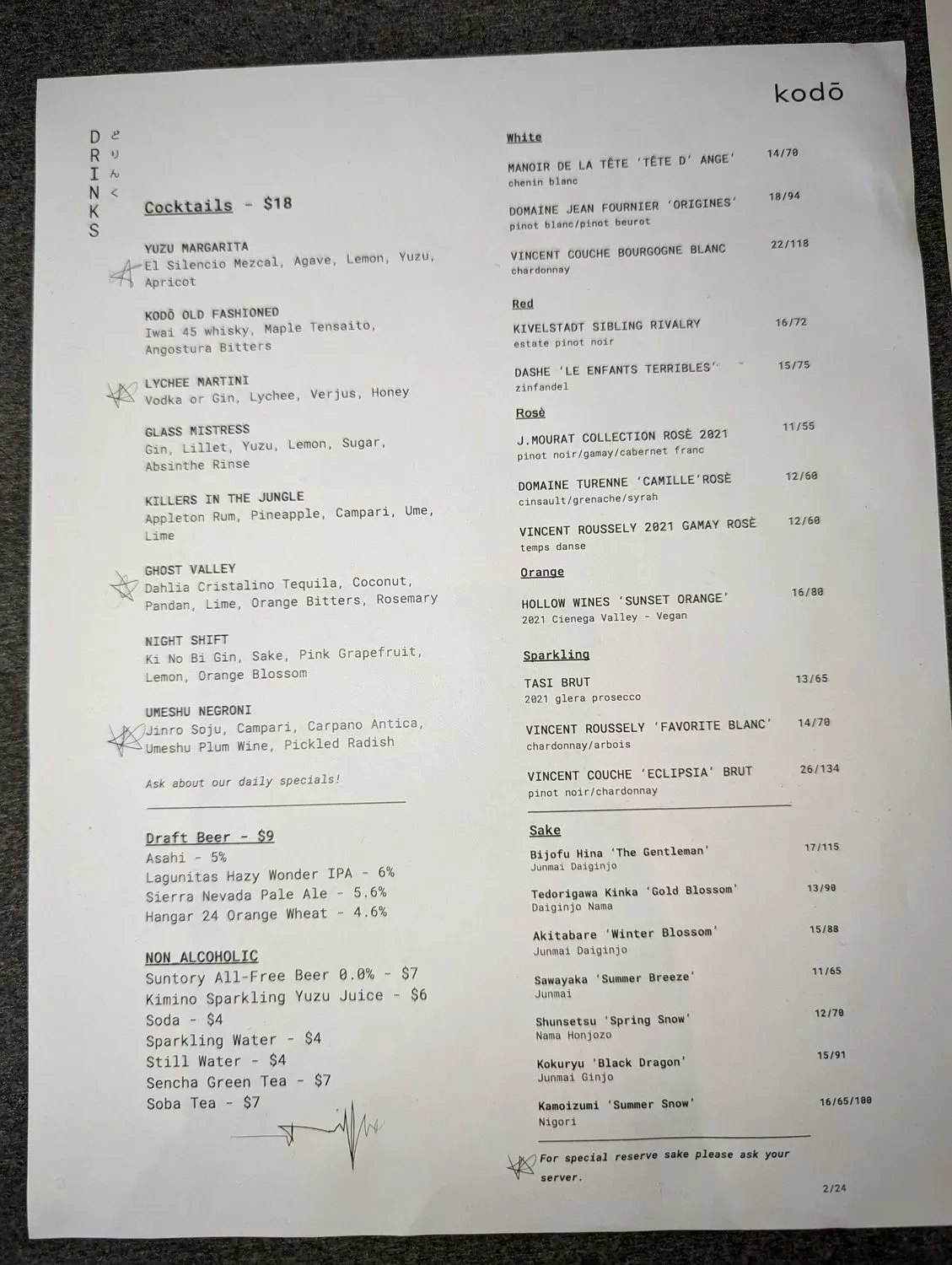 Menu 2