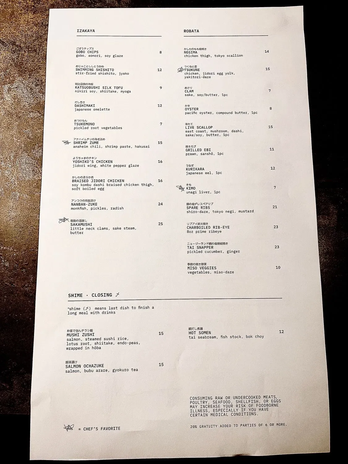 Menu 4