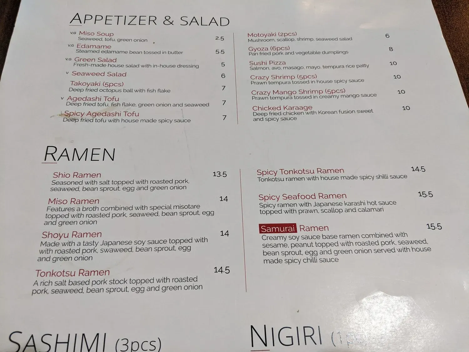 Menu 2