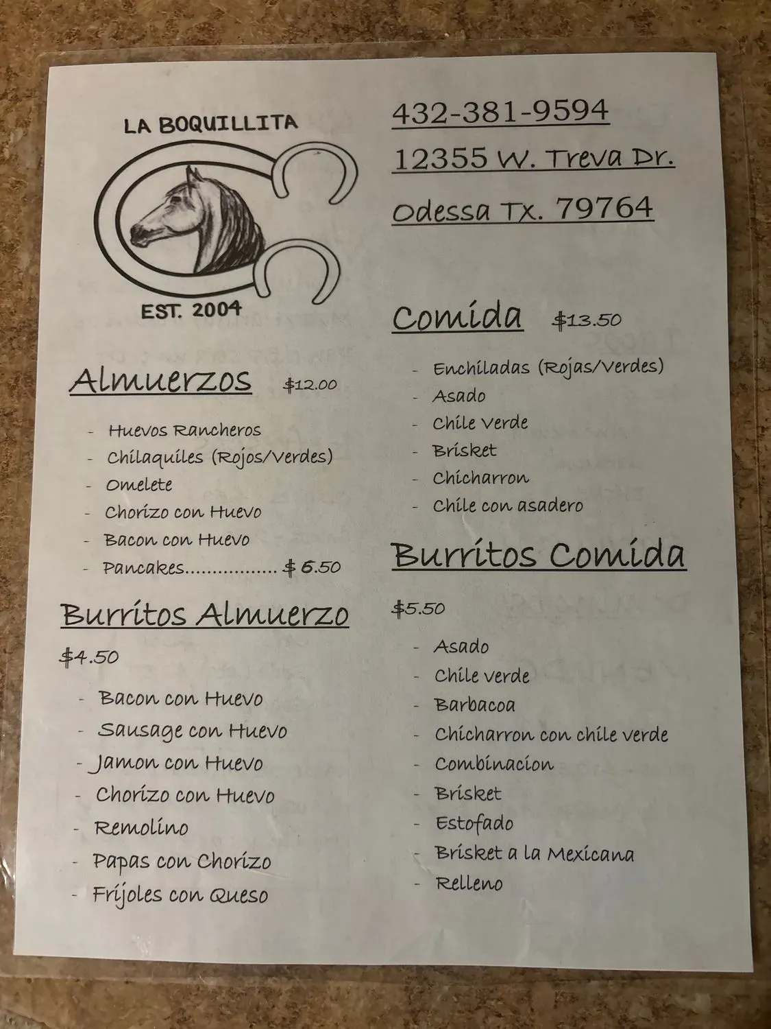 Menu 1