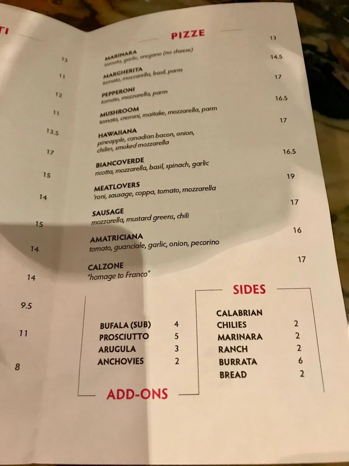 Menu 2