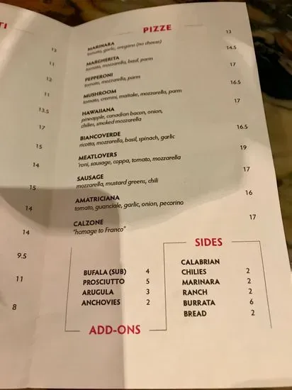 Menu 2