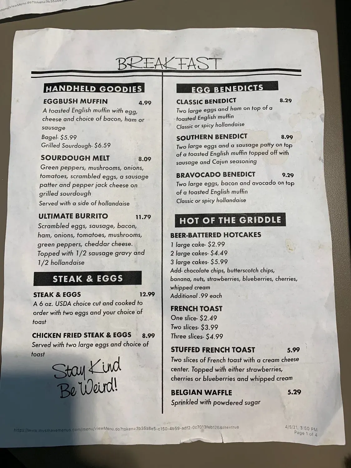 Menu 5