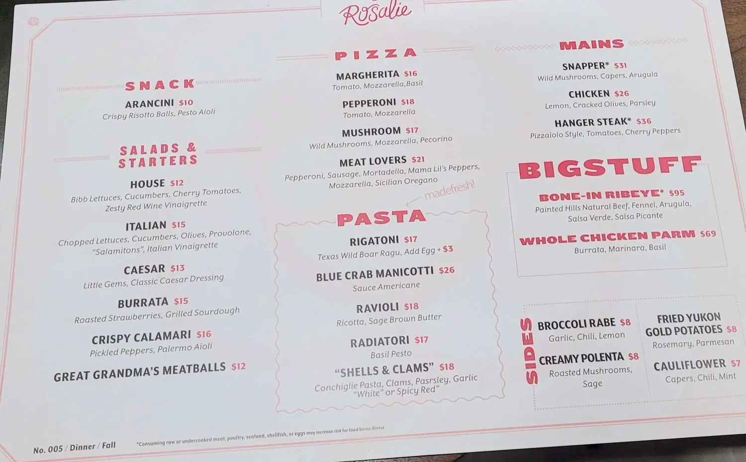 Menu 5