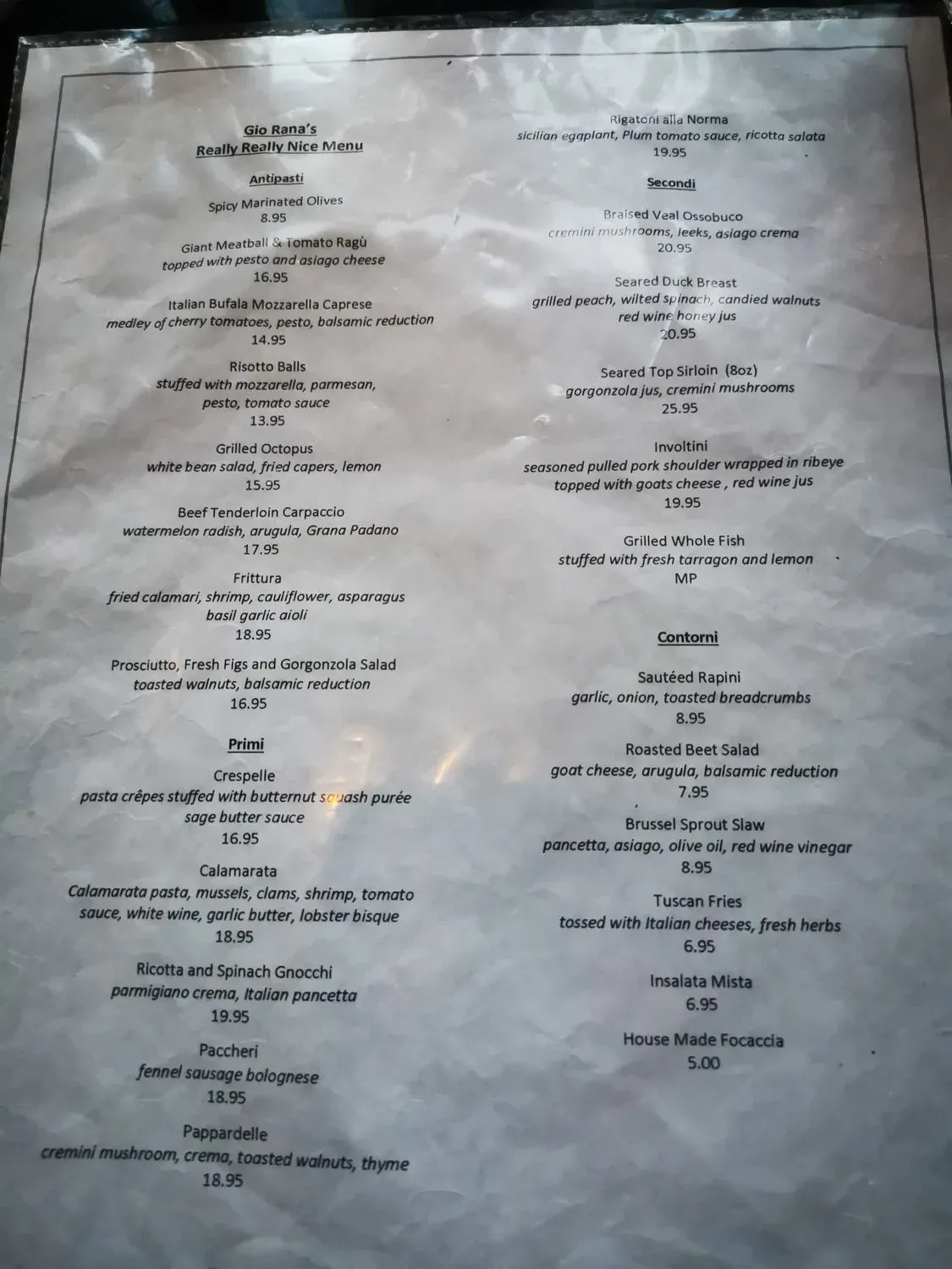 Menu 5