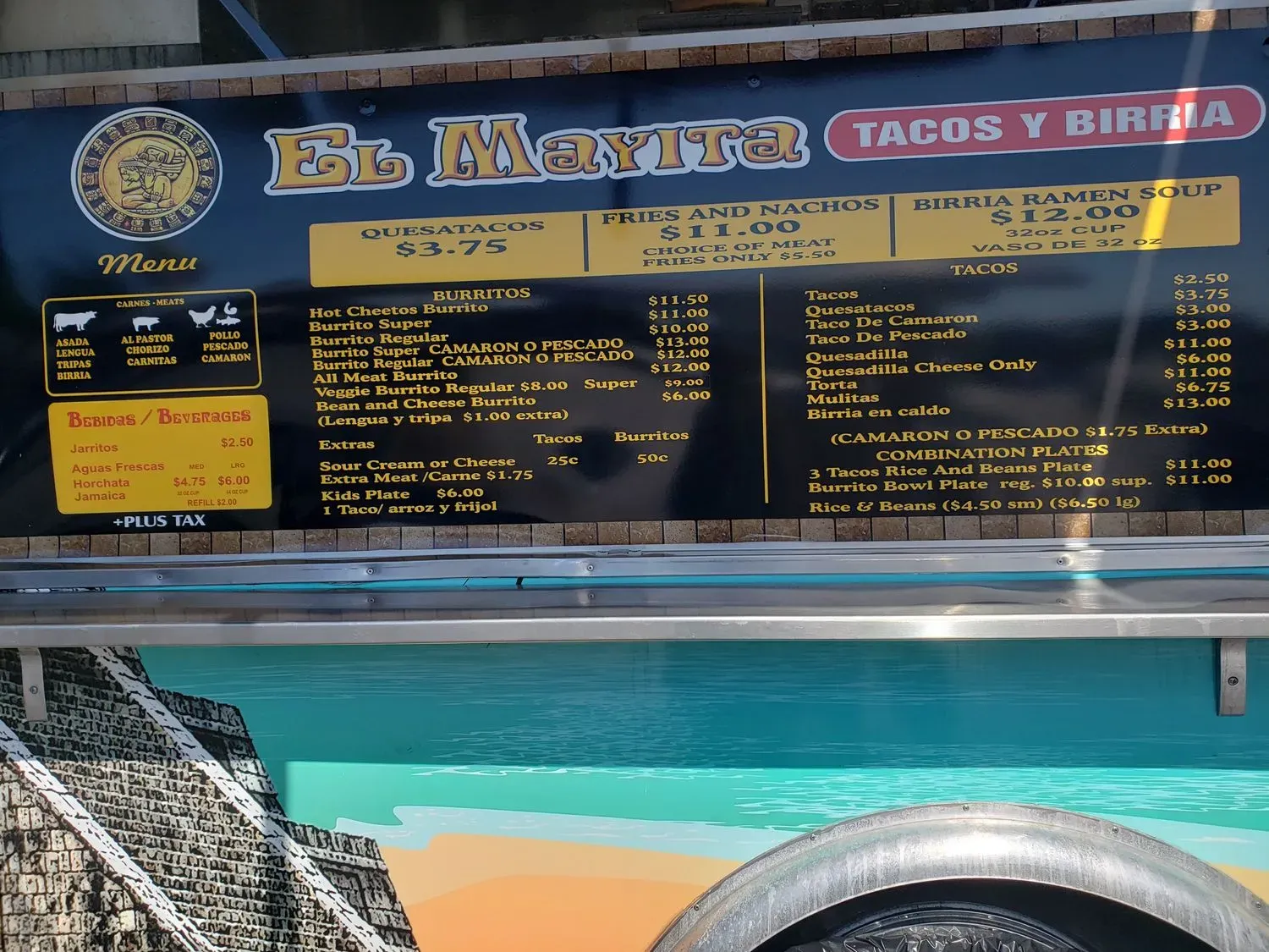 El Mayita Menu - Updated November 2025