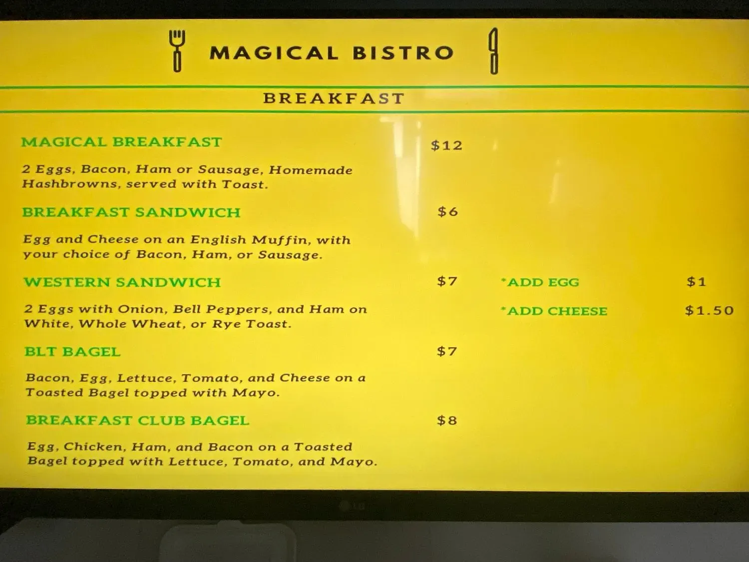 Menu 1