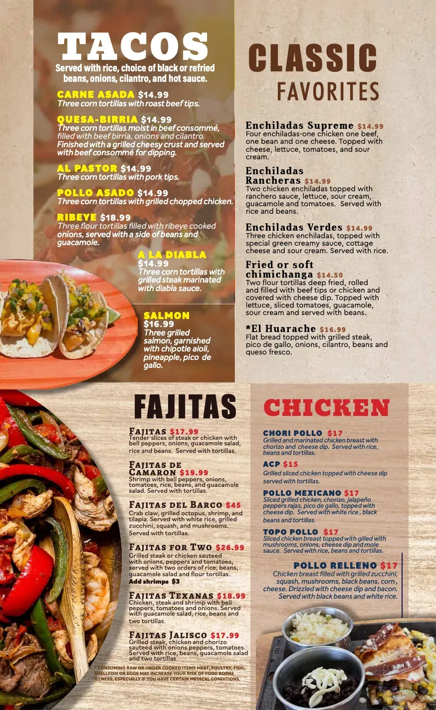 El Barco Bar and Grill Menu - Updated November 2025