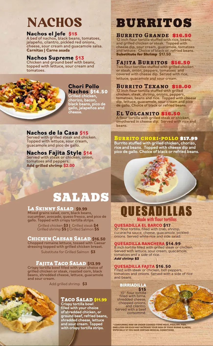 El Barco Bar and Grill Menu - Updated November 2025