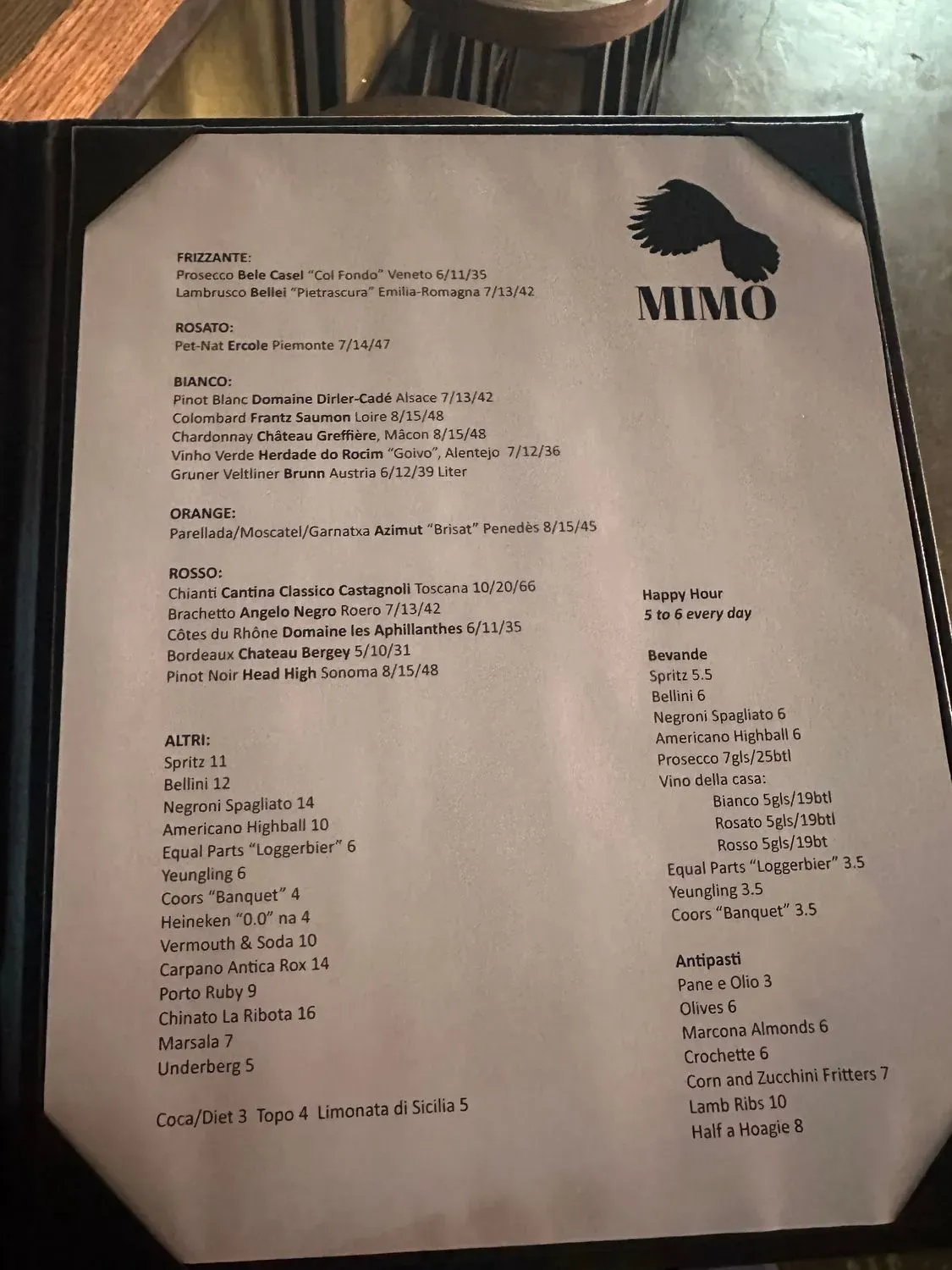 Menu 6