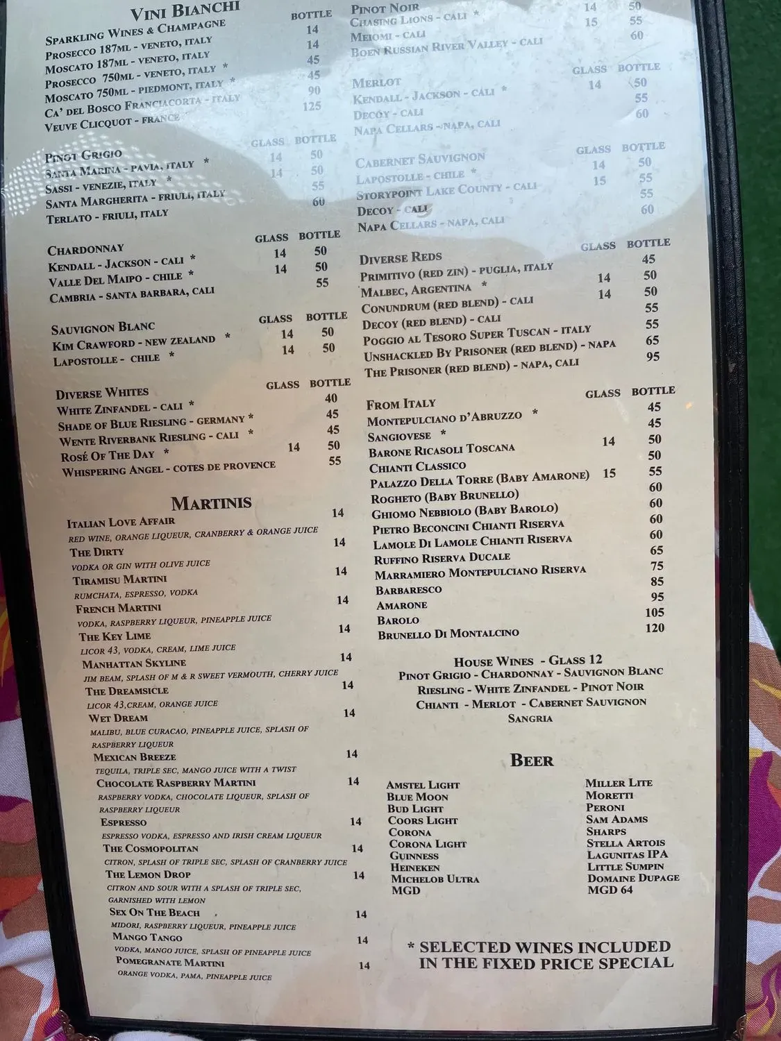 Menu 1