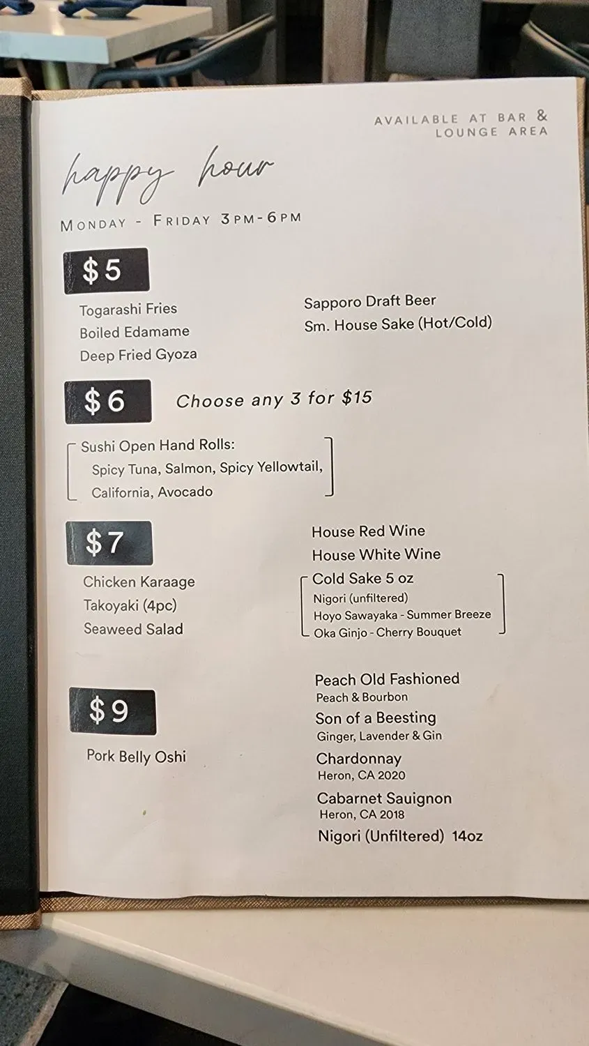 Menu 5