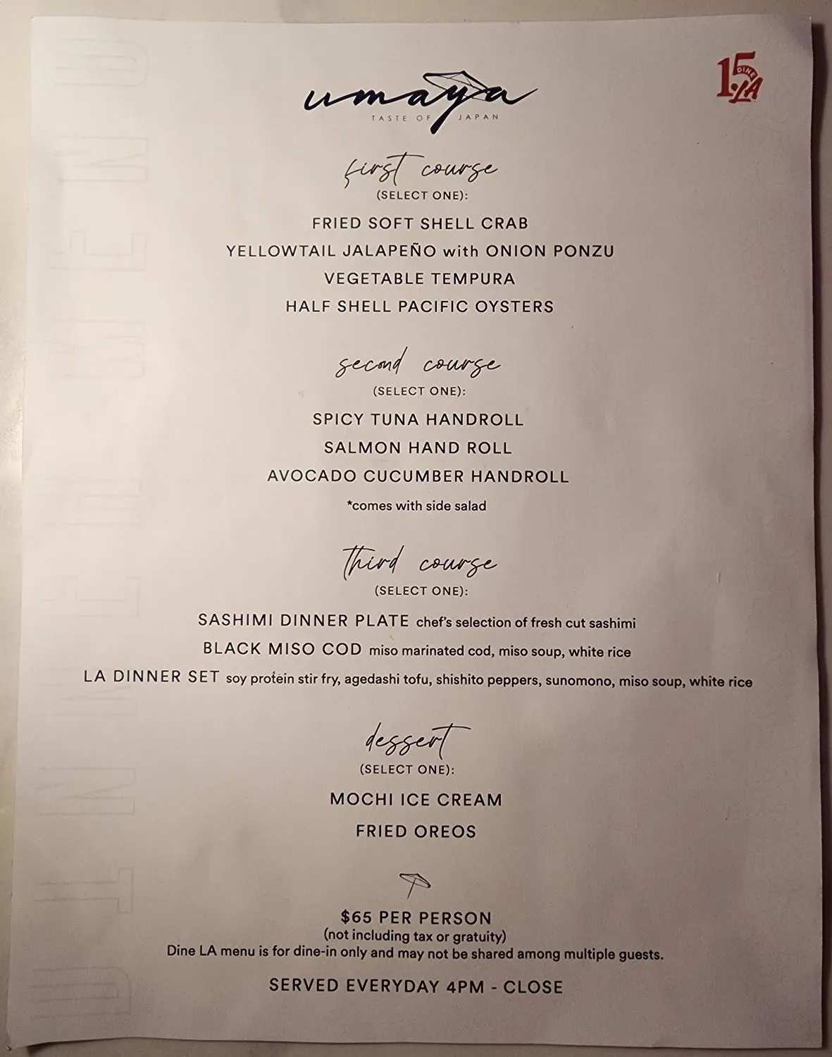 Menu 3