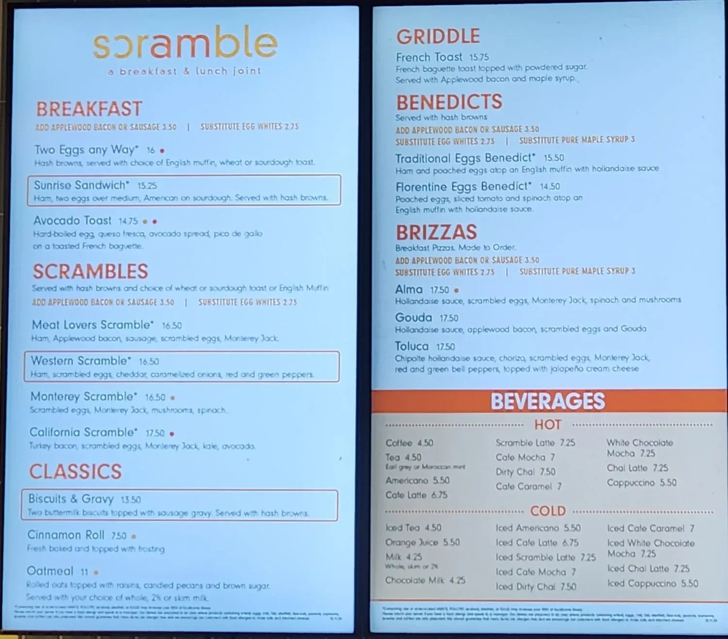 Menu 1