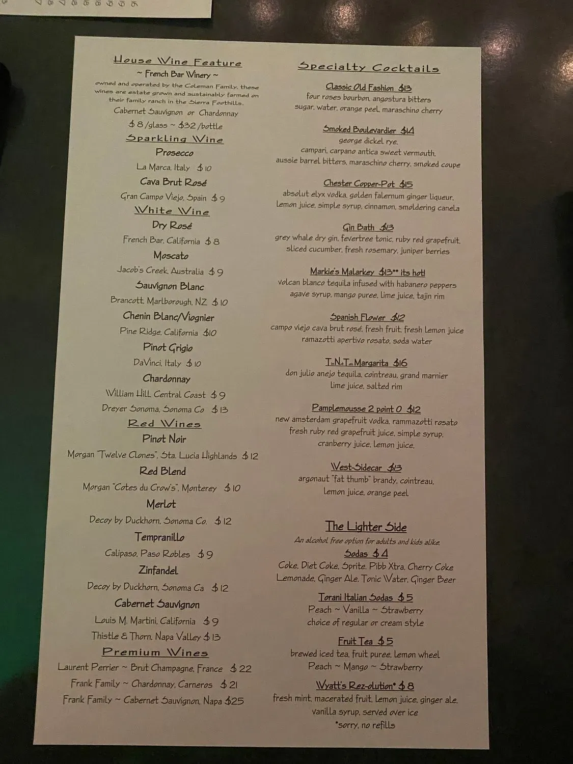 Menu 3