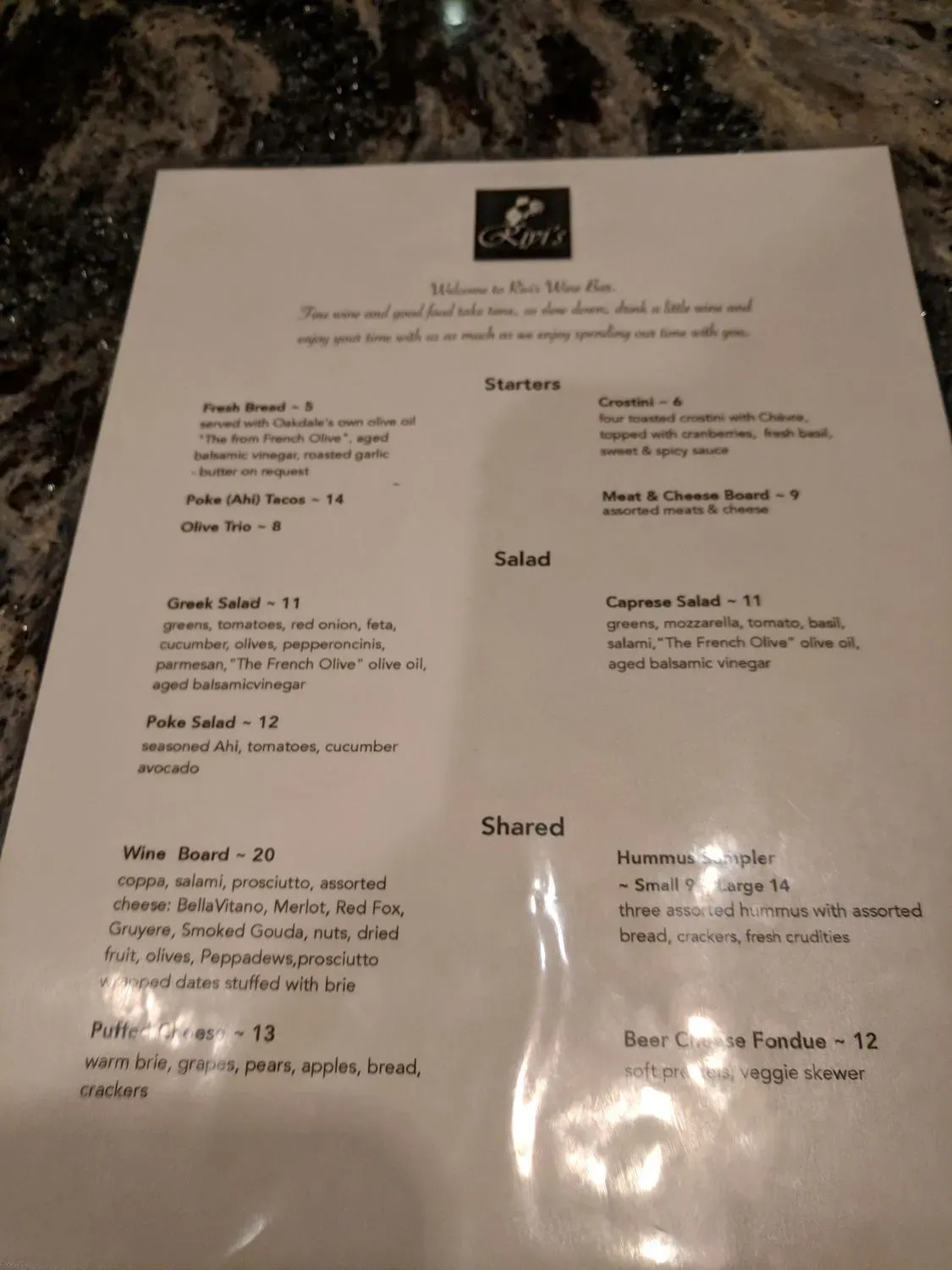 Menu 1