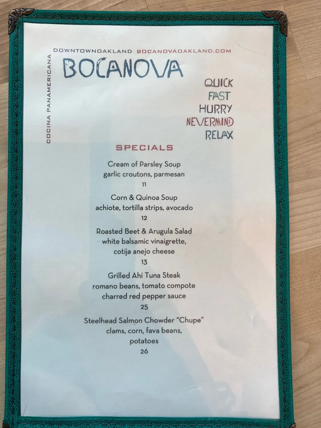 Menu 1