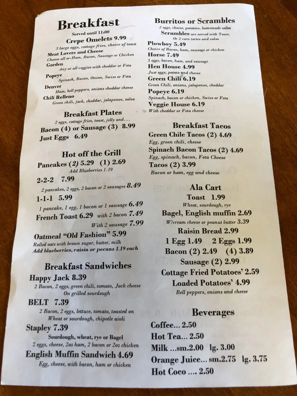 Menu 1