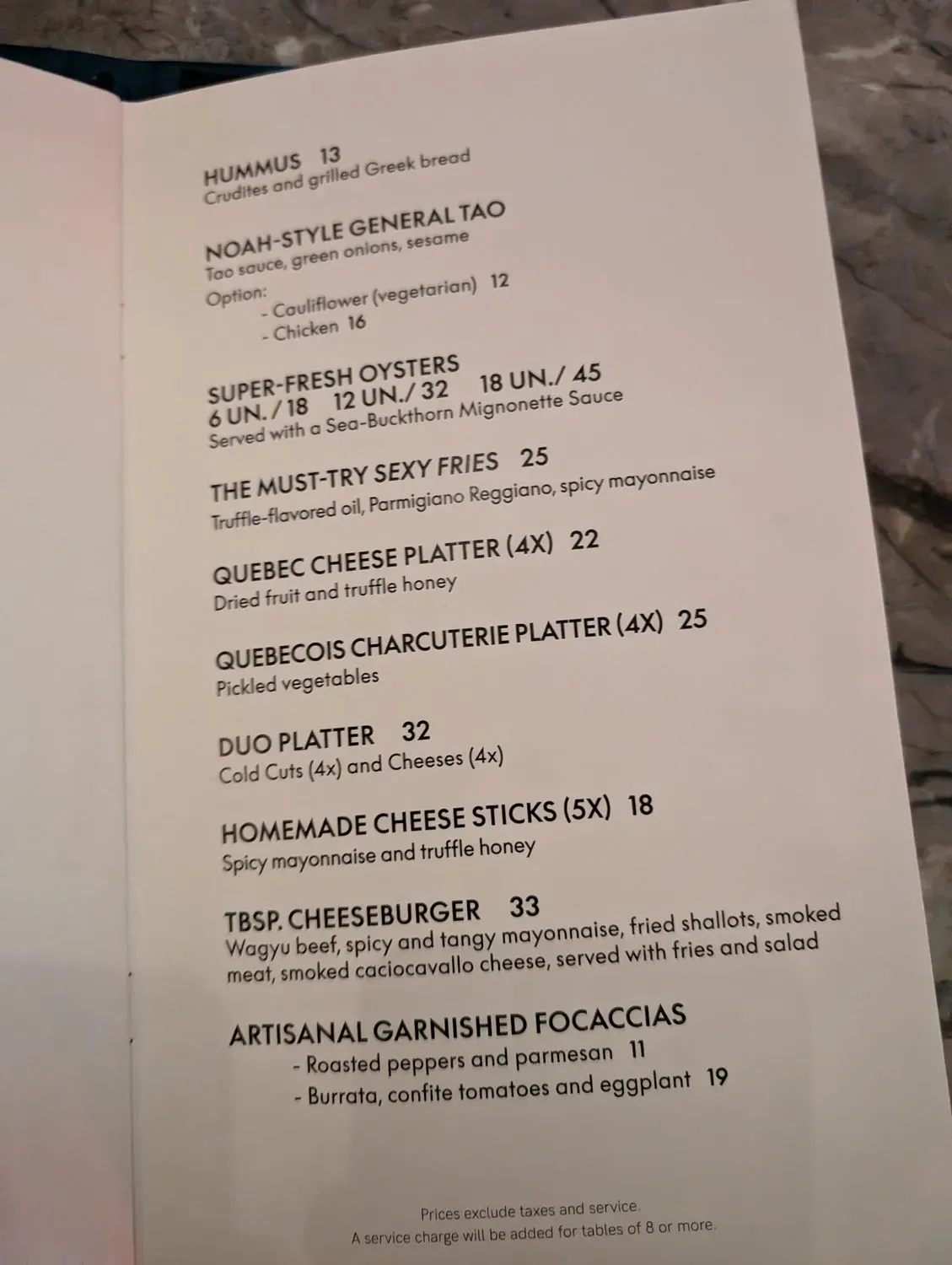 Menu 1