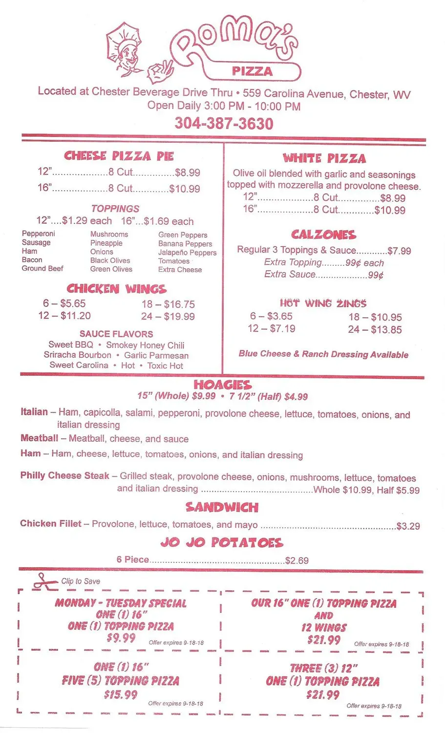 Roma's Pizza - Pizza restaurant in Chester, WV