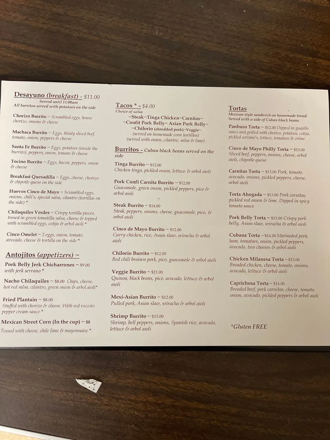 Menu 1