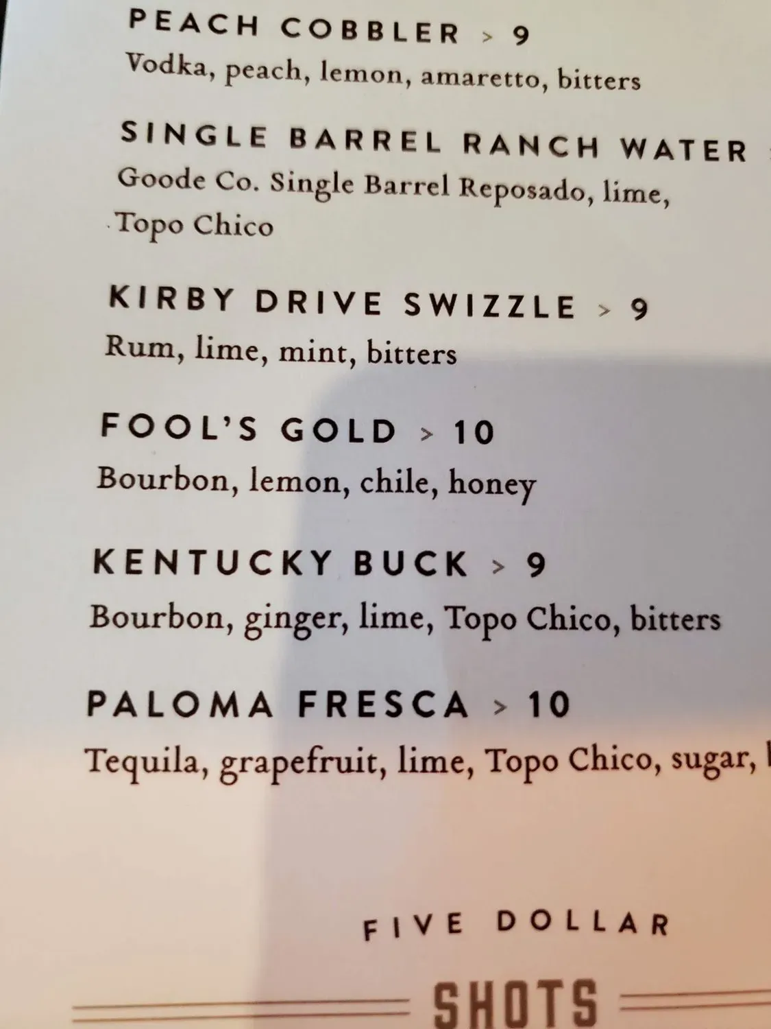 Menu 5